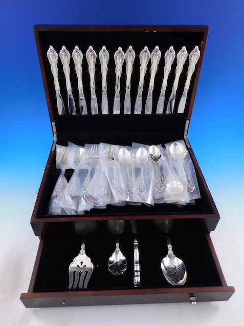 Mediterranea by Oneida Sterling Silver Flatware Set For 12 Service 64 Pieces